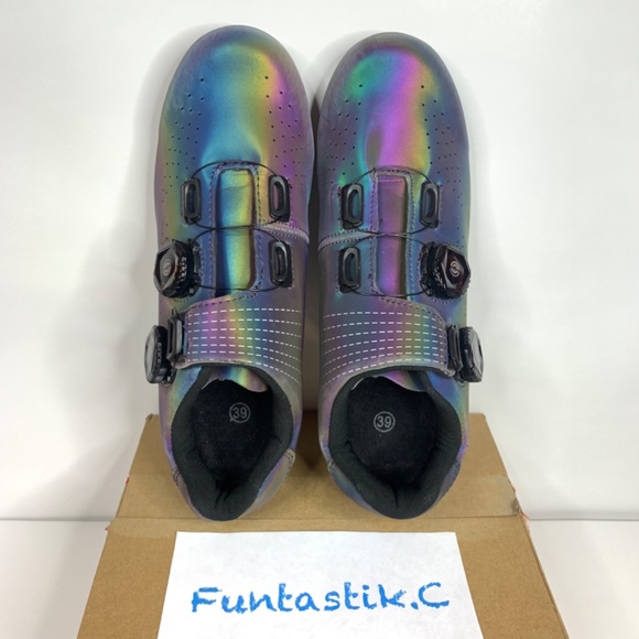 ❌SOLD❌Speed Iridescent Purple, Blue& Green Cycling Bike Shoes. EU 39, US 6.5 Men - Picture 6 of 11